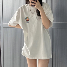 T0677-P25纯棉日系卡通蜡笔小新印花短袖学院风学生男女宽松，男装T恤，星座617A-2