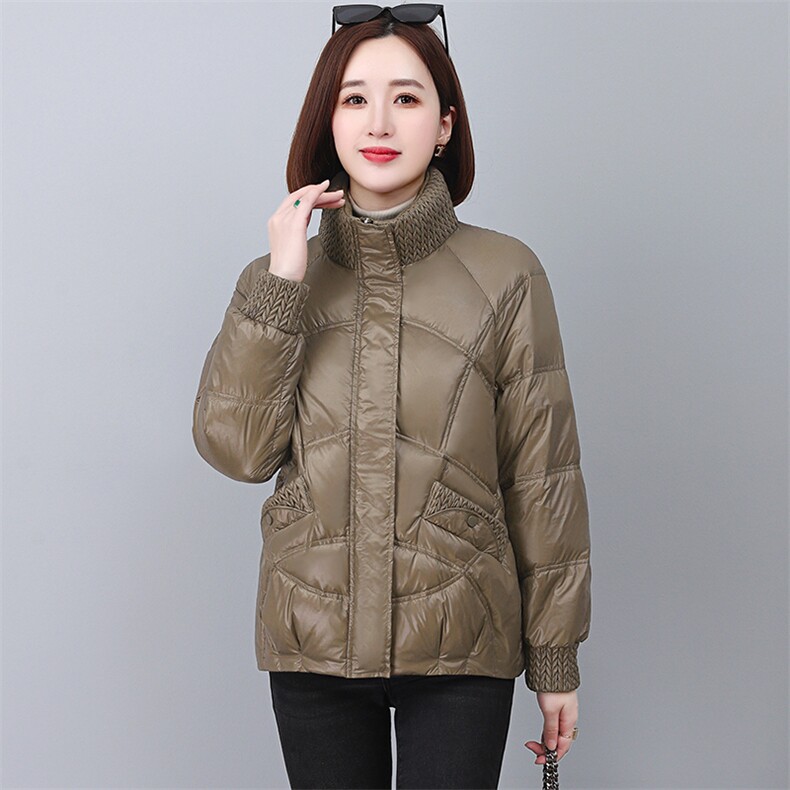 轻薄小个子短款羽绒棉服女2024新款冬季高端洋气时尚妈妈棉袄外套,女装羽绒服,婷思杰（原婷想服饰）