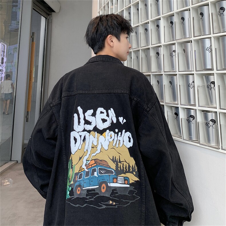 秋季大货牛仔外套男款连帽可拆卸痞帅上衣宽松夹克JK1017-P88,男装工装外套,星座1103-3