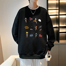 S6303-P28秋季圆领卫衣男大码韩版宽松长袖外套，男装卫衣，电商A040