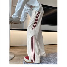 网络图现货潮牌条纹直筒重磅垂感阔腿高街运动卫裤JC3129-P36，男装休闲裤，星座715-7