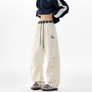 2025 春季新款 无影墙大码美式格子拼接长裤M-5X HK25104-P50图片