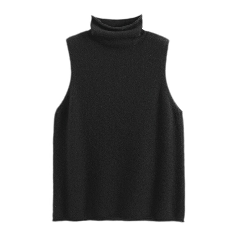 堆堆领山吊带背心35山65羊毛，女装背心吊带，丽特绒