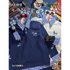 小狗刺绣假两件卫衣ZW0118-P55，男装卫衣，星座313A(原308A-2)