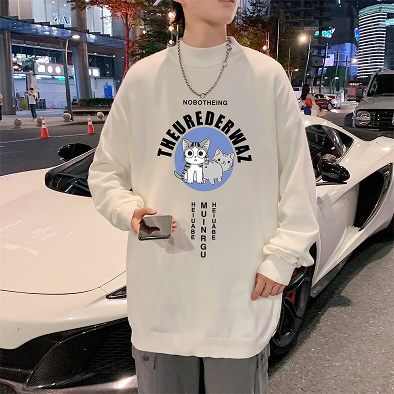 M18160-P45加绒款-P65半高领毛衣男士大码针织衫男毛线衣男,男装针织衫/毛衣,电商A040