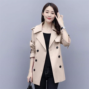 小个子风衣百搭气质2025春秋新款显高矮个子修身收腰短款外套女图片