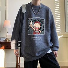 半高领毛衣男大码胖子针织衫毛线衣M18392-P45加绒款-P65，男装针织衫/毛衣，电商A040