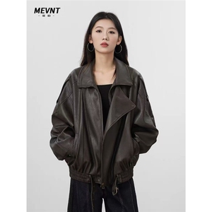 加绒加厚冬男女皮棉衣夹克机车织带棉袄保暖宽松皮外套MY125 P98图片