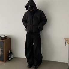 美式复古美拉德棕色弯刀牛仔裤男女直筒阔腿长裤K9004-P58网络图，男装牛仔裤，电商B245