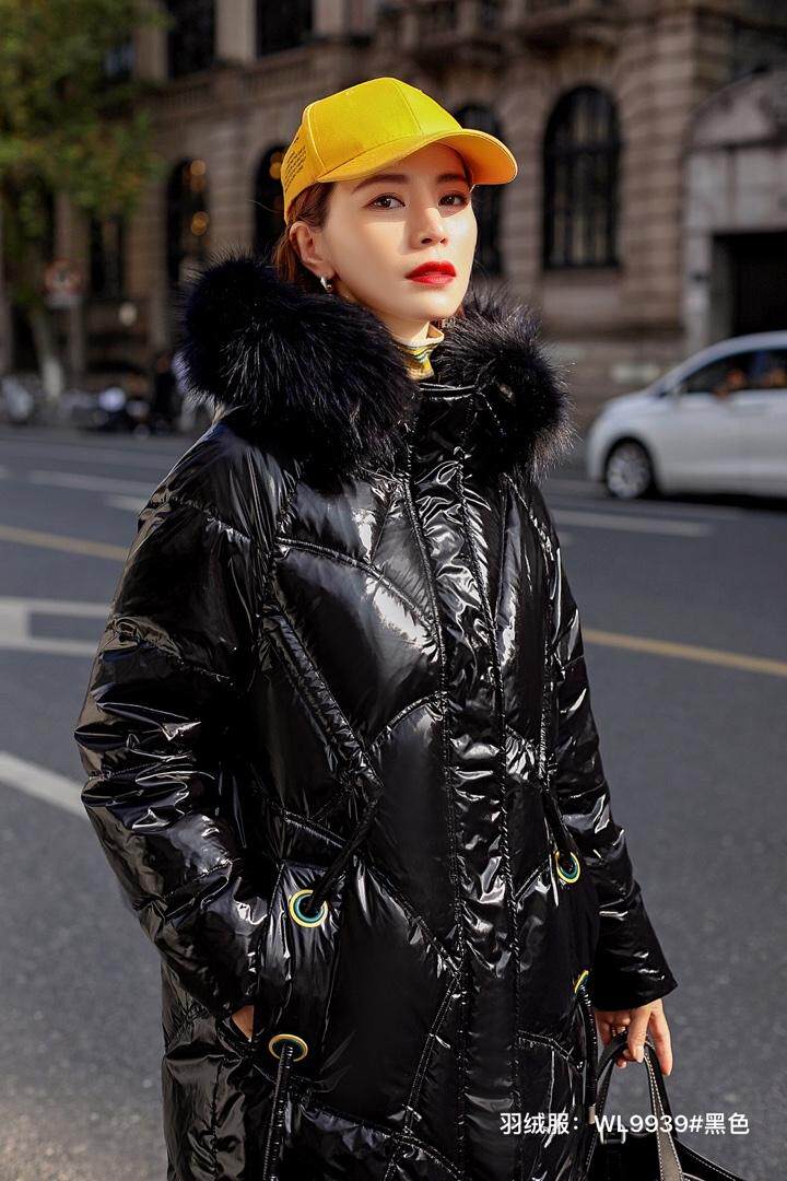 2021年冬季新款时尚修身显瘦中长款羽绒服现货大量供应，女装羽绒服，婉伦