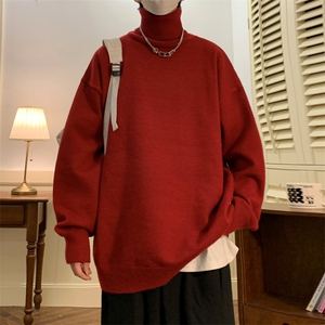 MG8507-ZB-MB P48升级重磅两翻领加厚毛衣慵懒风男针织衫高领线衫图片