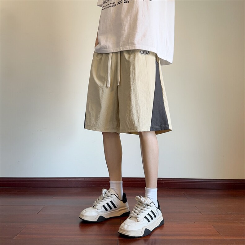 ！2026夏季男士拼接撞色短裤速干冰丝五分裤中裤DK298特P25,男装牛仔裤,电商B220
