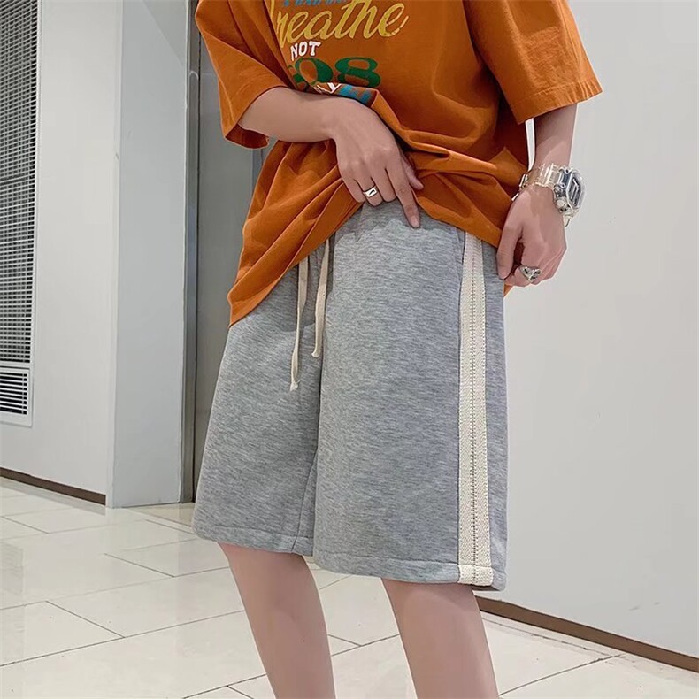 夏季休闲短裤男ins潮牌纯色简约撞色拼接GK72P25,男装休闲裤,星座1116-2