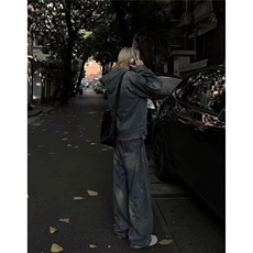 1506A/GJ440/P80复古连帽牛仔夹克男女春秋，男装夹克，星座1506A