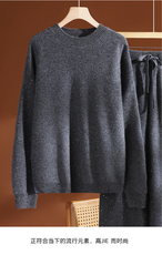 2025年秋季时尚百搭通勤亮片落肩元领，女装羊毛衫，玛莎羊绒