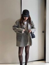 千鸟格西装，女装西装，XTZ style