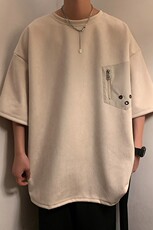 麂皮绒短袖设计感T恤小众日系机能外套美式潮1016-1T145P48K68，男装T恤，星座1016-1（原电商B408-1）
