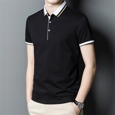 宽松2023年潮流上衣翻领短袖夏季衬衫纯色百搭POLO衫P55，男装Polo衫，星座1105-3