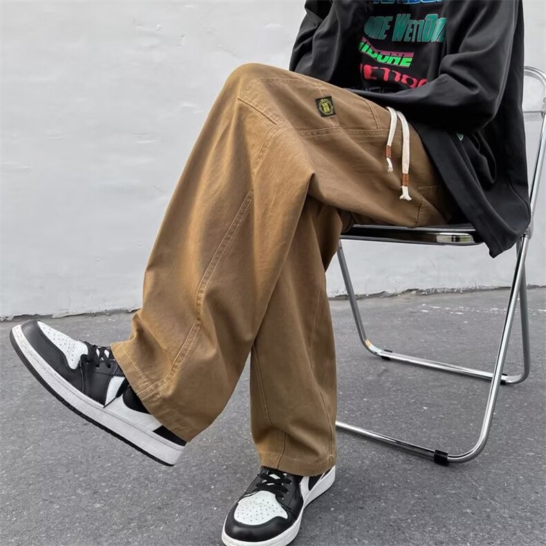 男秋季新款港风休闲裤纯棉工装裤D1034P38,男装休闲裤,星座1116-2