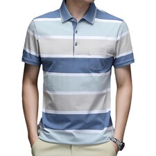 POLO衫男士短袖t恤翻领2023夏季新款潮牌休闲商务男装上衣，男装T恤，电商B212（原钱塘6029）