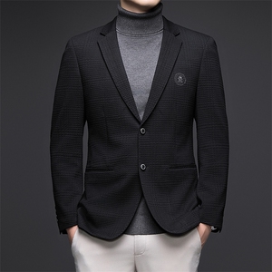 秋季新款西装男西服简约外套西服商务休闲小西装单西图片