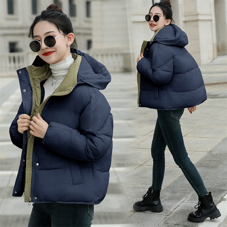 现货秒发2024冬装新款韩版短款连帽面包服棉服棉衣外套,女装棉衣/棉服,星宇服饰