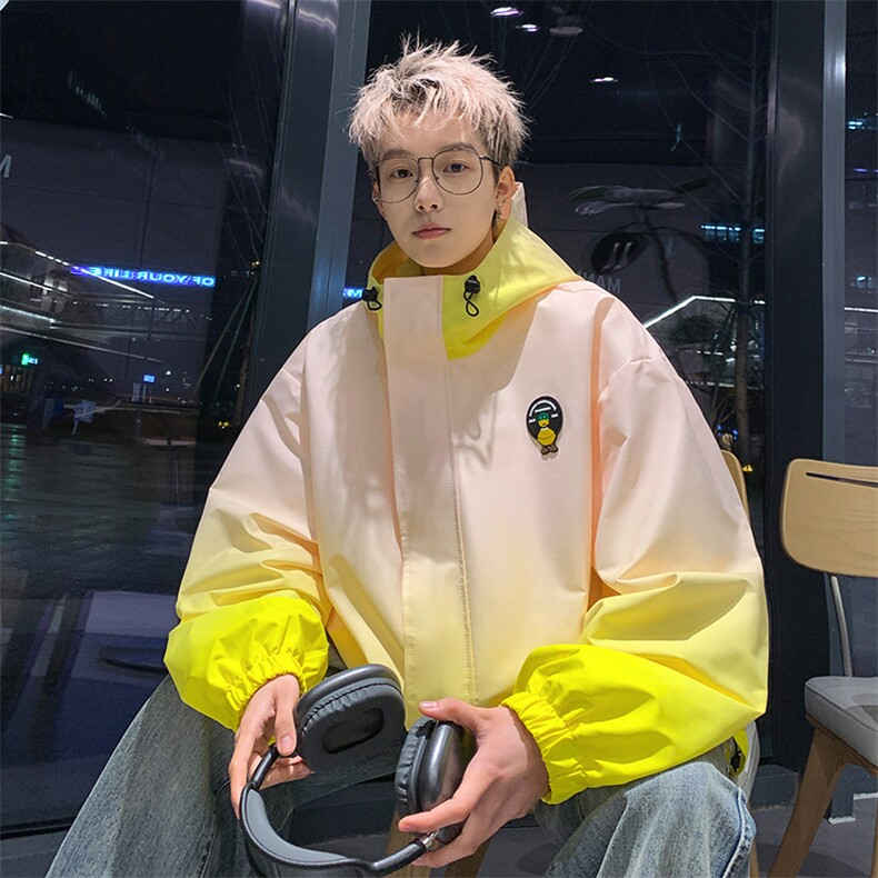 XZ230-1JK07春新款原创潮男扎染渐变休闲连帽夹克外套P78控98现货,男装夹克,星座230-1