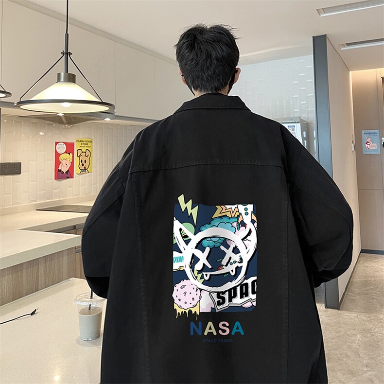 牛仔夹克男大码牛仔外套男茄克 NJ77275-P60加绒款-P75图片
