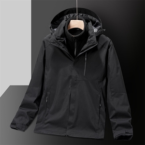 秋冬季冲锋衣连帽外套男女款防风三合一户外服SZ9805-P130图片