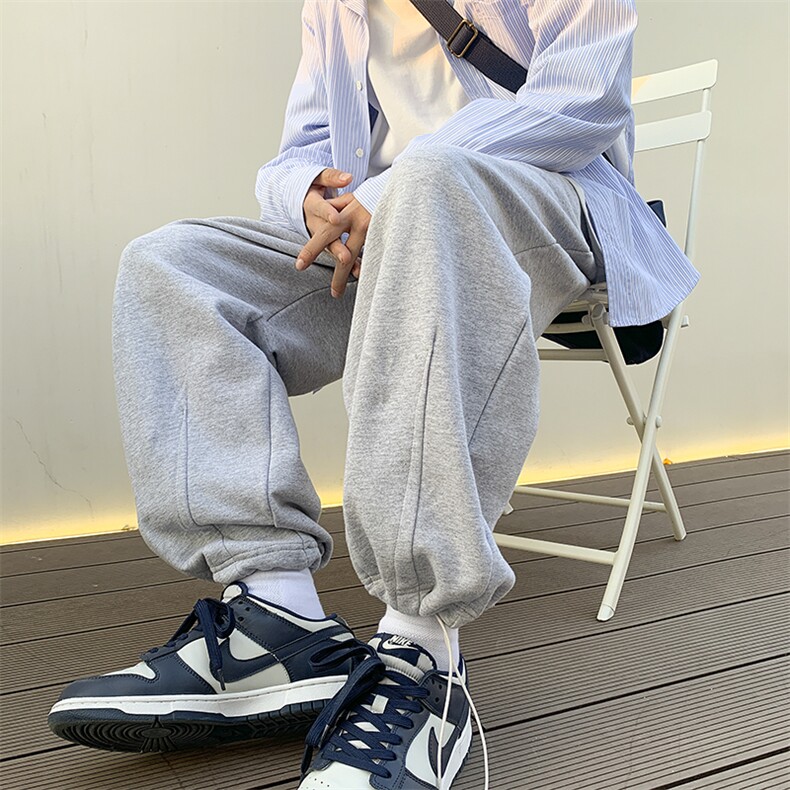 抽绳束脚潮牌纯色百搭休闲卫裤男D328-X85-P65,男装休闲裤,电商D328