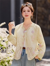 现货！！新中式短款外套女春秋2026新款高端减龄气质休闲时尚上衣，女装短外套，众宇琦