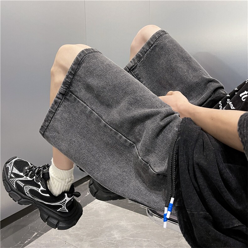 现货美式复古水洗潮休闲五分裤夏季薄款直筒牛仔裤男K6561-P36,男装牛仔裤,星座512-3