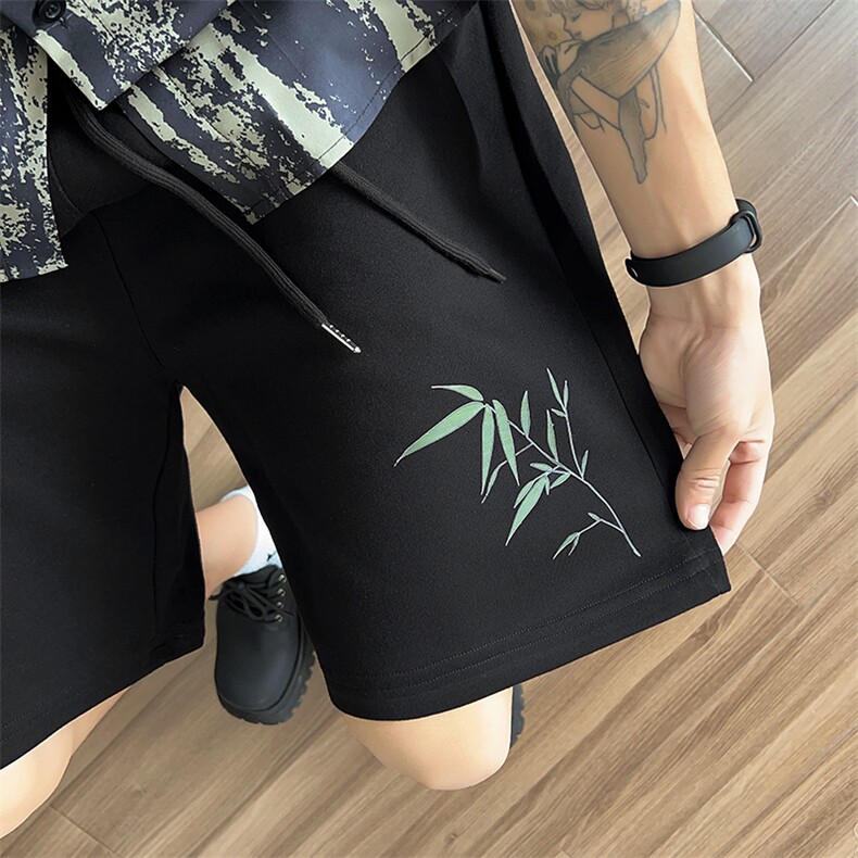 现货已做版权 新中式休闲短裤宽松风五分裤男女DK51-P30 控48图片