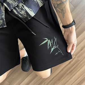 现货已做版权 新中式休闲短裤宽松风五分裤男女DK51-P30 控48图片