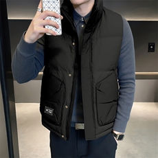 羽绒马甲男士秋冬季2025立领保暖鸭绒休闲时尚潮男背心，男装背心/马甲，星座218-1（原230）