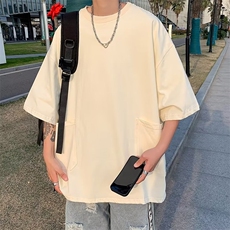 潮宽松型气质五分袖时尚潮牌圆领男青春流行T恤夏季简约，男装T恤，星座716-4