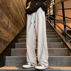 美式复古垂坠感运动卫裤男春季高街vibe潮牌宽松直筒裤 K7572-P38图片