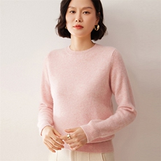 2025秋冬新款女士7针双股正肩圆领衫，女装羊绒衫，拓驰羊绒