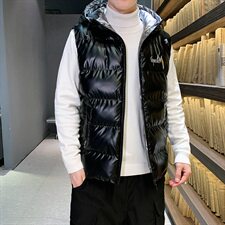 2021秋冬新款亮色连帽马甲男士潮流印花外套A438，男装背心/马甲，电商A438