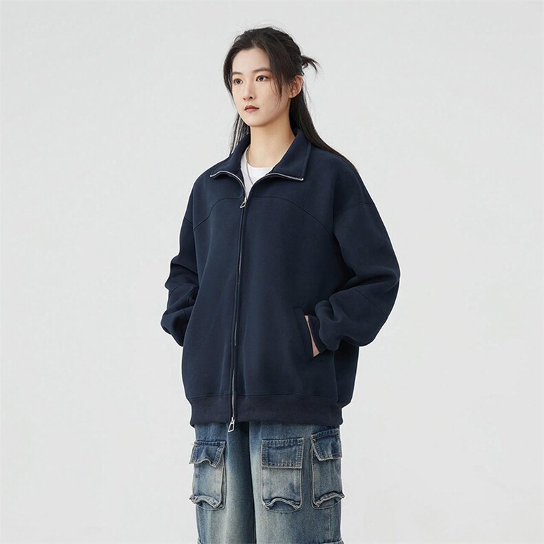抖音得物品质26春装美式高街重磅结构纹理立领卫衣夹克外套XS105,男装夹克,电商A486