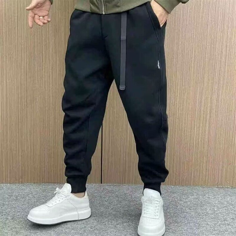 新款潮流冬季原宿青少年长裤修身潮流百搭休闲裤韩版束脚宽松型图片
