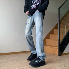 美式复古牛仔裤高个子休闲长裤春季裤子A061-W9983-P60控78，男装牛仔裤，电商A061-1