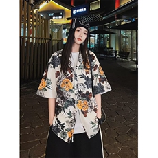 夏季男女同款冰丝衬衣四面衬衫弹短袖潮流，男装衬衫，星座1013