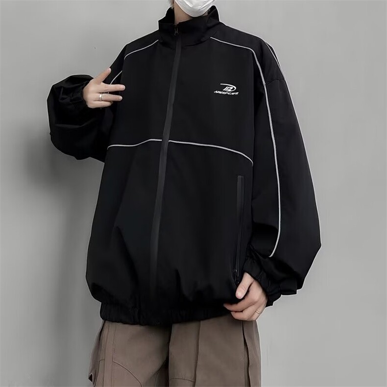 夹克外套男春秋款美式潮牌高级感痞帅情侣飞行员外套JW82，男装夹克，星座1116A-1（原606A）