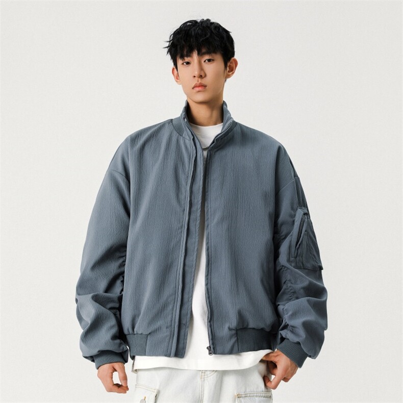 电商DSA028-JK2504  特P55  纯色经典立领机车飞行服夹克图片