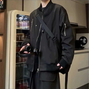 1506-1/JJK5701/P43春秋季新款宽松百搭设计感棒球服男女同款夹克图片