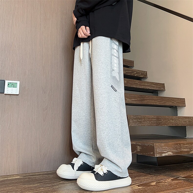 休闲裤男款卫裤潮牌宽松直筒裤子男时尚帅气青少年长裤K509-P40,男装休闲裤,星座308B-2