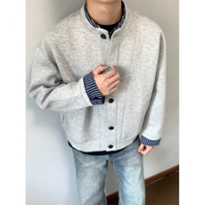 覆古假两件拼接立领新中式外套男秋冬季宽松夹克潮WM11-P59，男装夹克，星座208-5