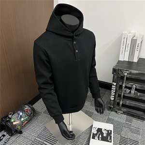 假模连帽纽扣卫衣男秋季2025新款宽松长袖男 A436-5112-P60图片