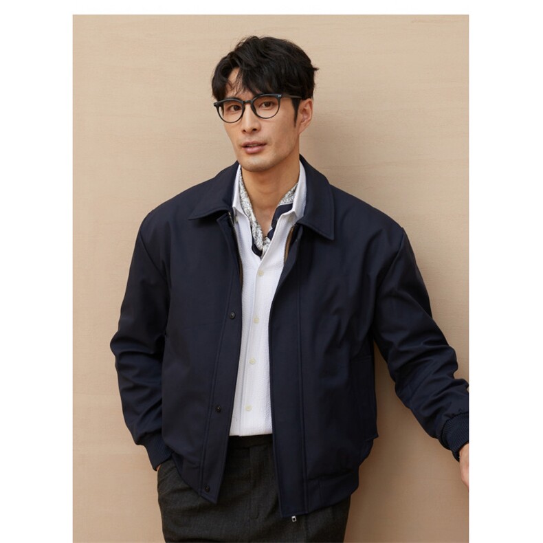 1506/QW50460/P70男装春秋新款休闲宽松潮流轻奢韩版上衣外套男图片